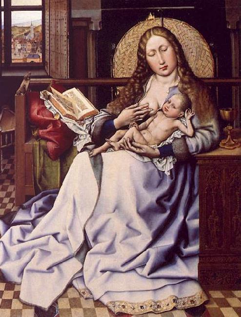 Robert Campin The Virgin and the Child Before a Fire Screen oil painting image